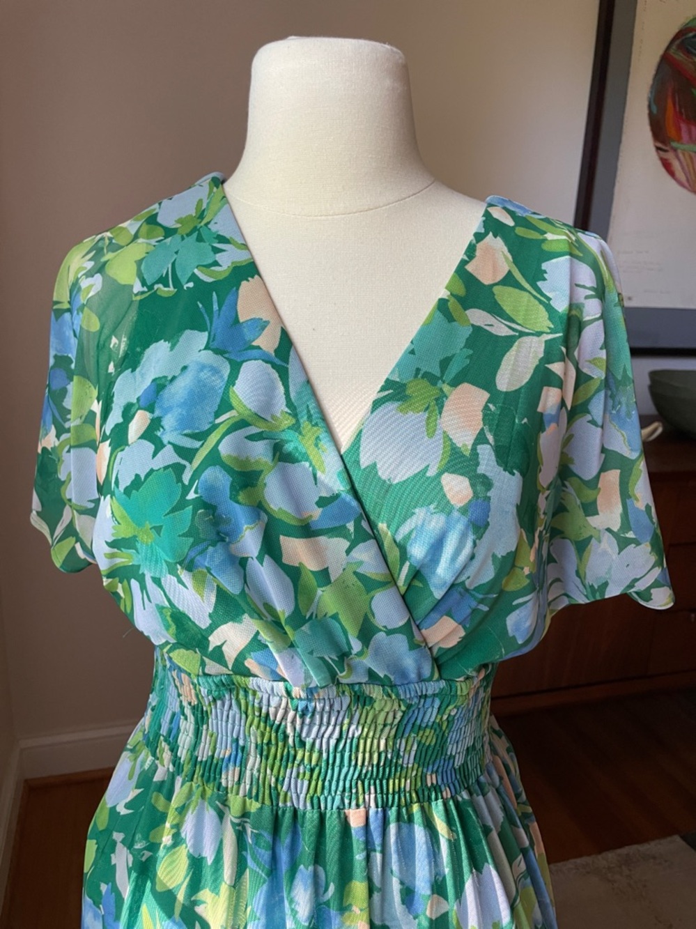 Rabbit Rabbit Rabbit Green Floral Maxi Dress - Picture 2 of 4